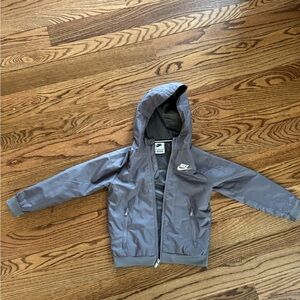 Nike Toddler Boys Gray Hooded Fleece Jacket 4T